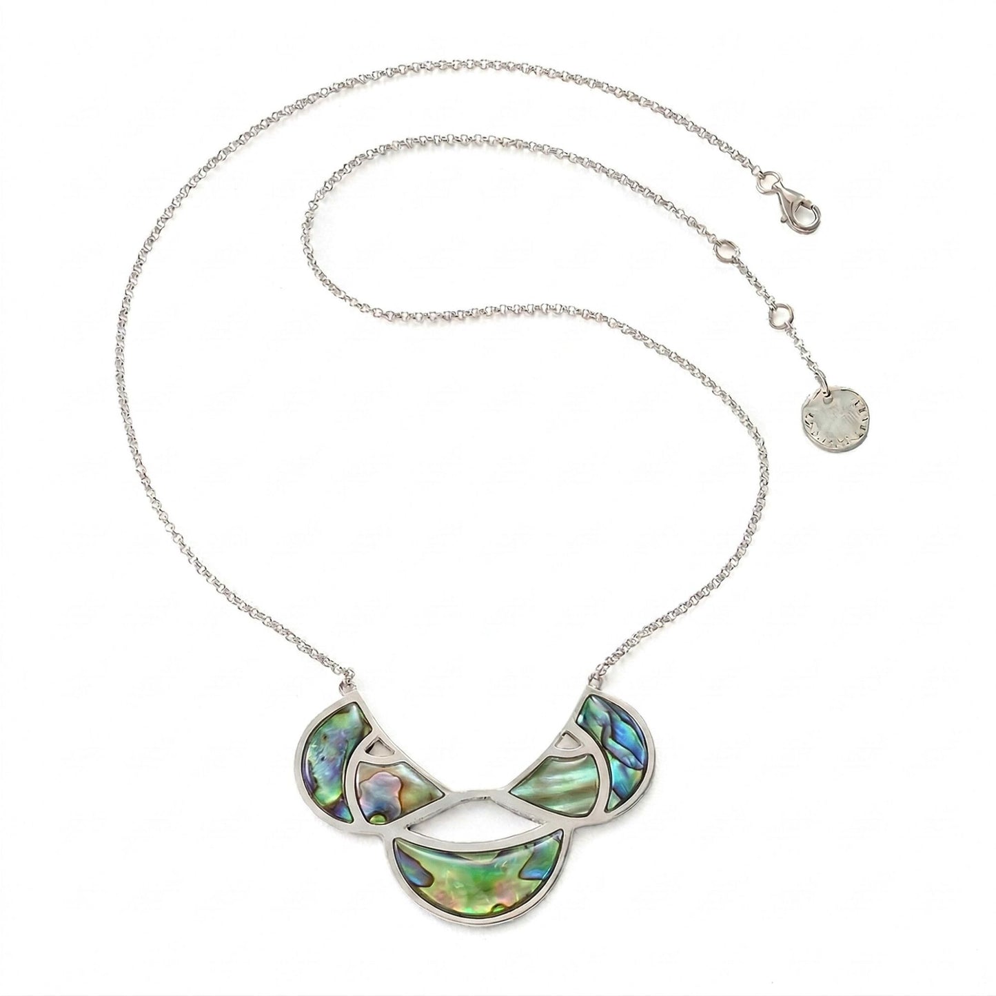 Arc Paua Shell Necklace and Earrings Set - Reva Jewellery