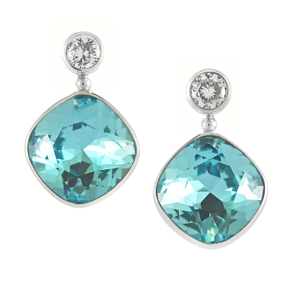 Amanda Cushion Crystal Earrings