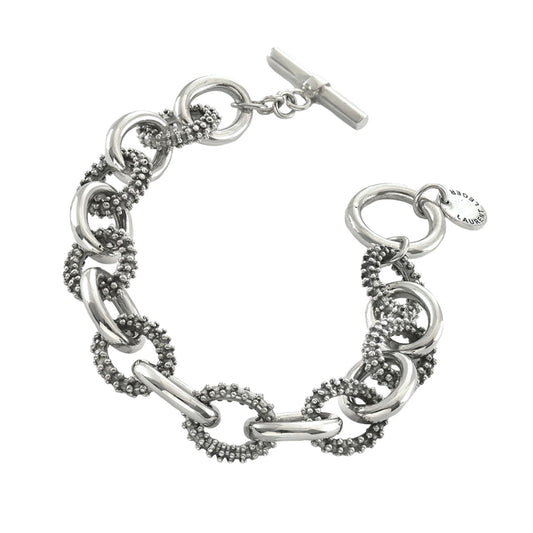 Dare Silver Granulated Bracelet - Reva Jewellery