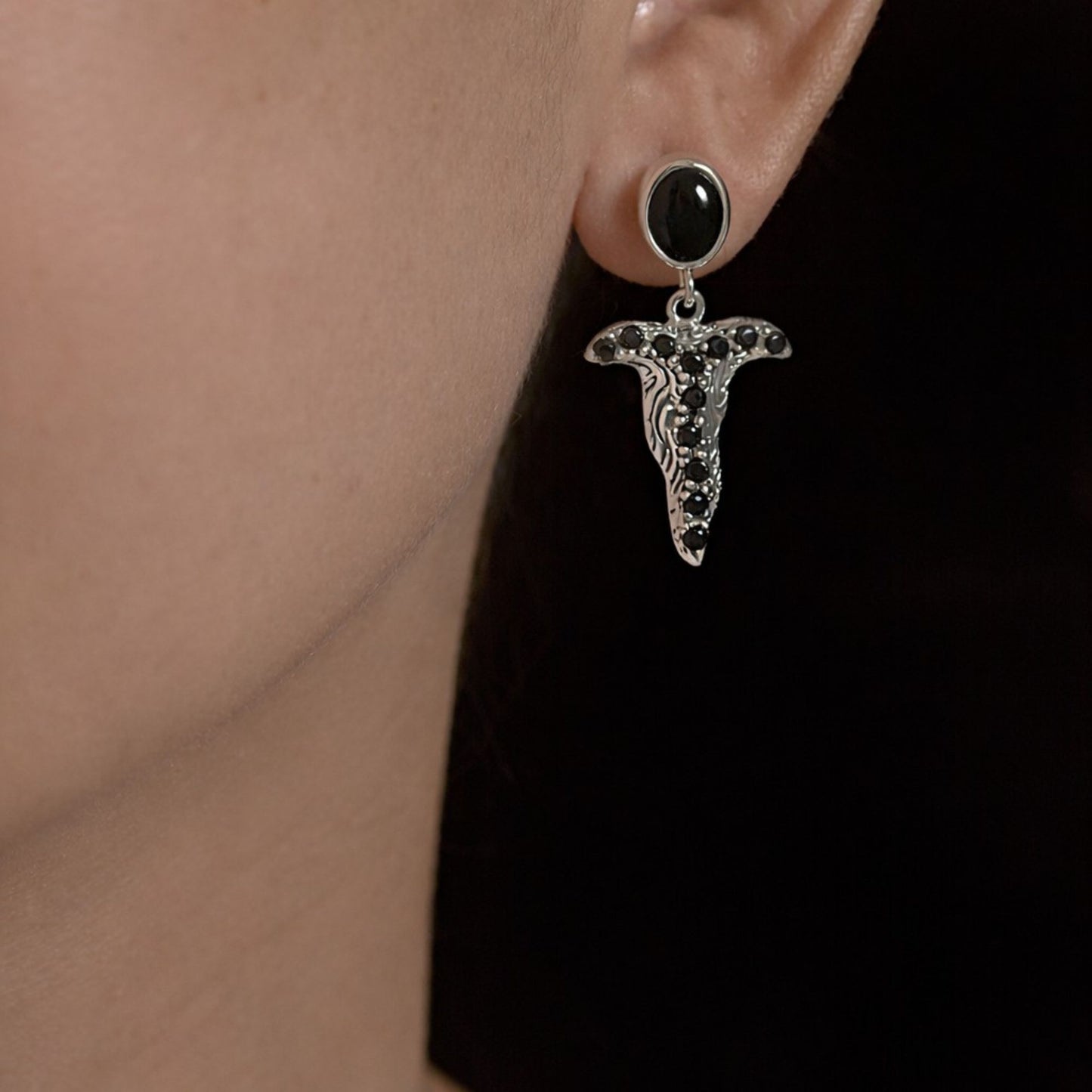 Keris Noir Earrings - Reva Jewellery