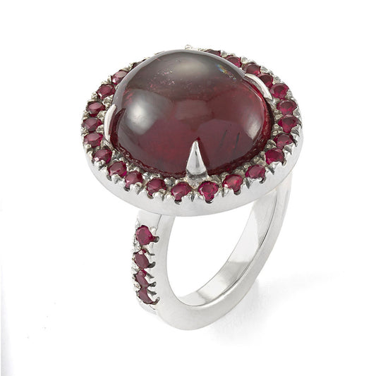 Limited Edition Blue Sapphire Cabochon Ring - Reva Jewellery