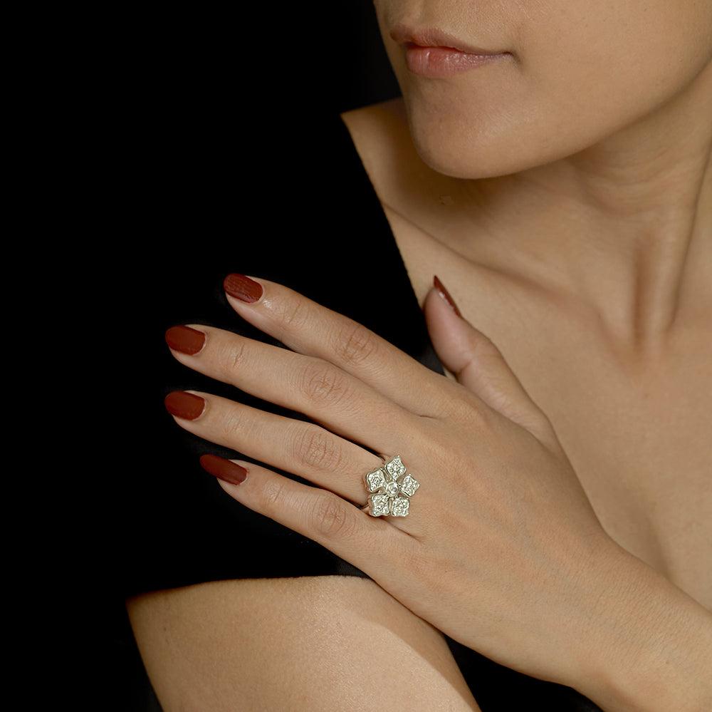 Nina Flower Ring - Reva Jewellery