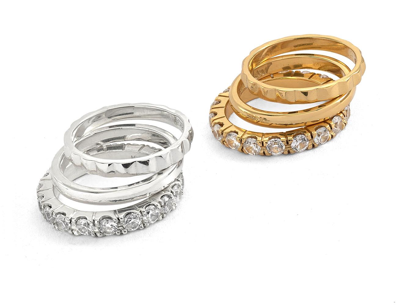 Reina Stack Rings - Reva Jewellery
