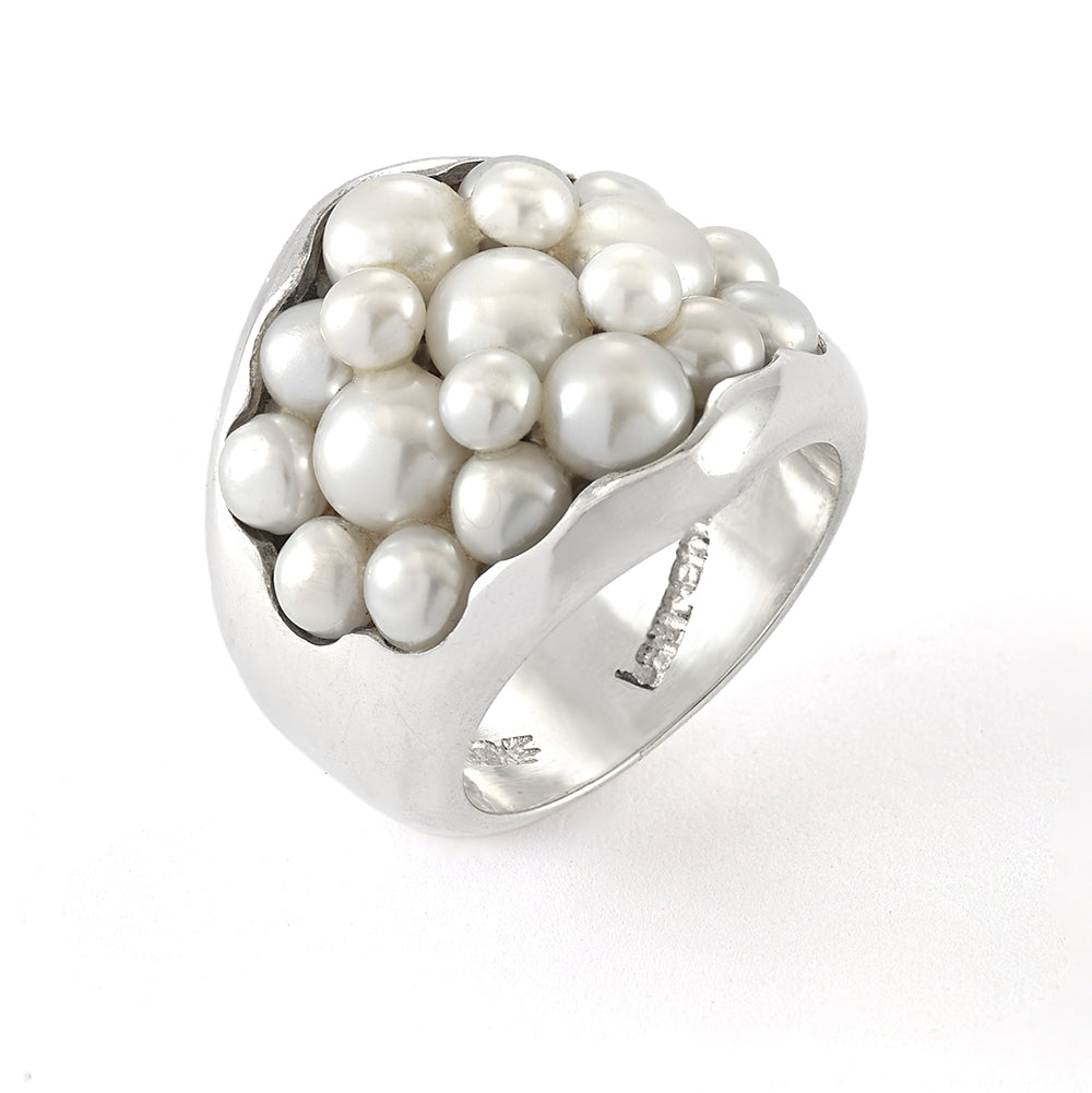 Cluster Pearls Ring - Reva Jewellery