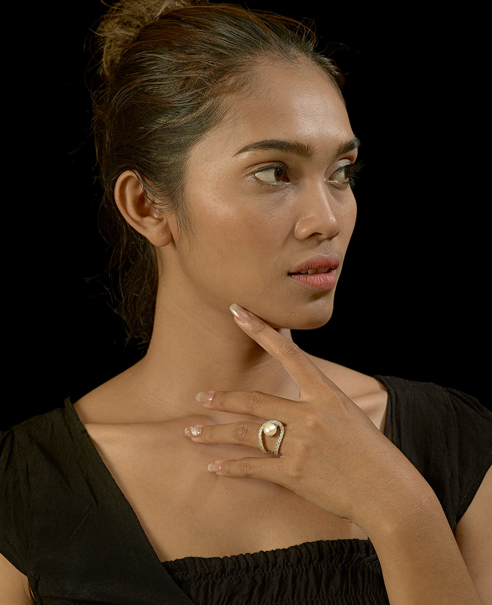 Aliza Pearl Ring - Reva Jewellery