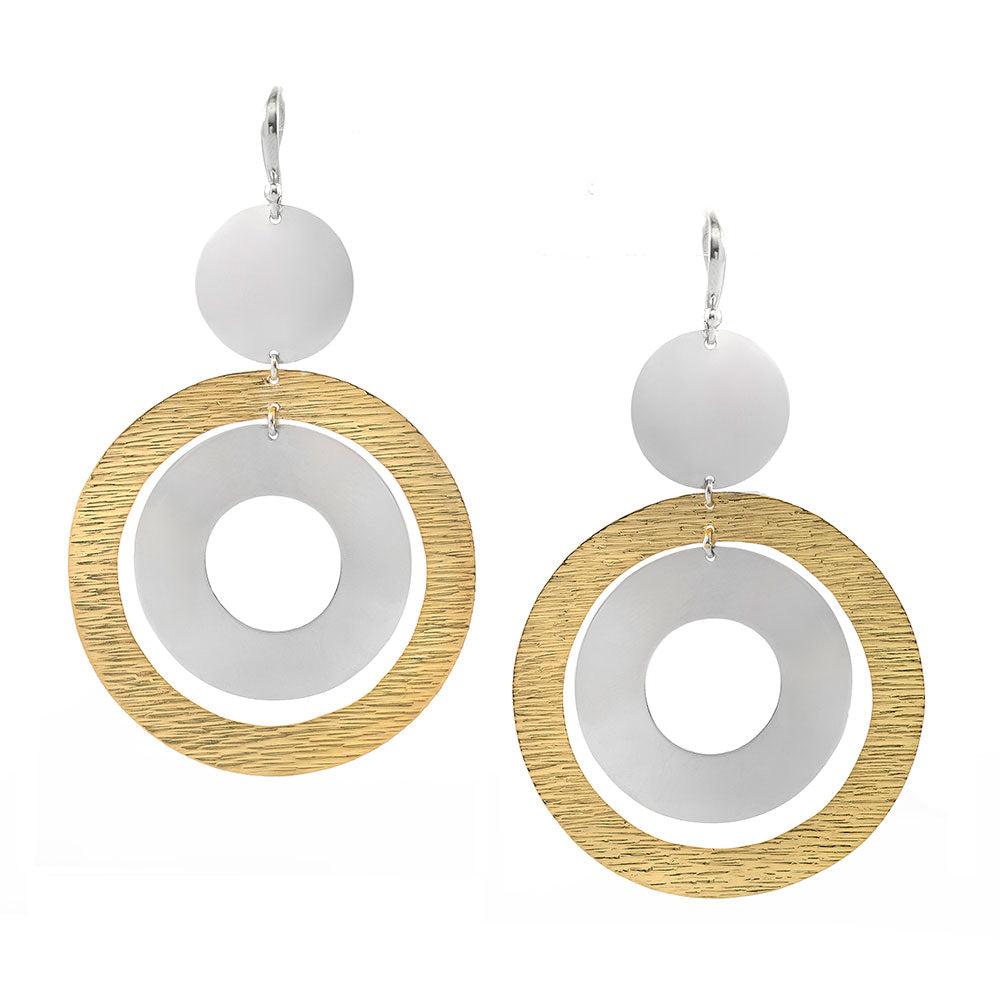 Geo Disc Earrings - Reva Jewellery