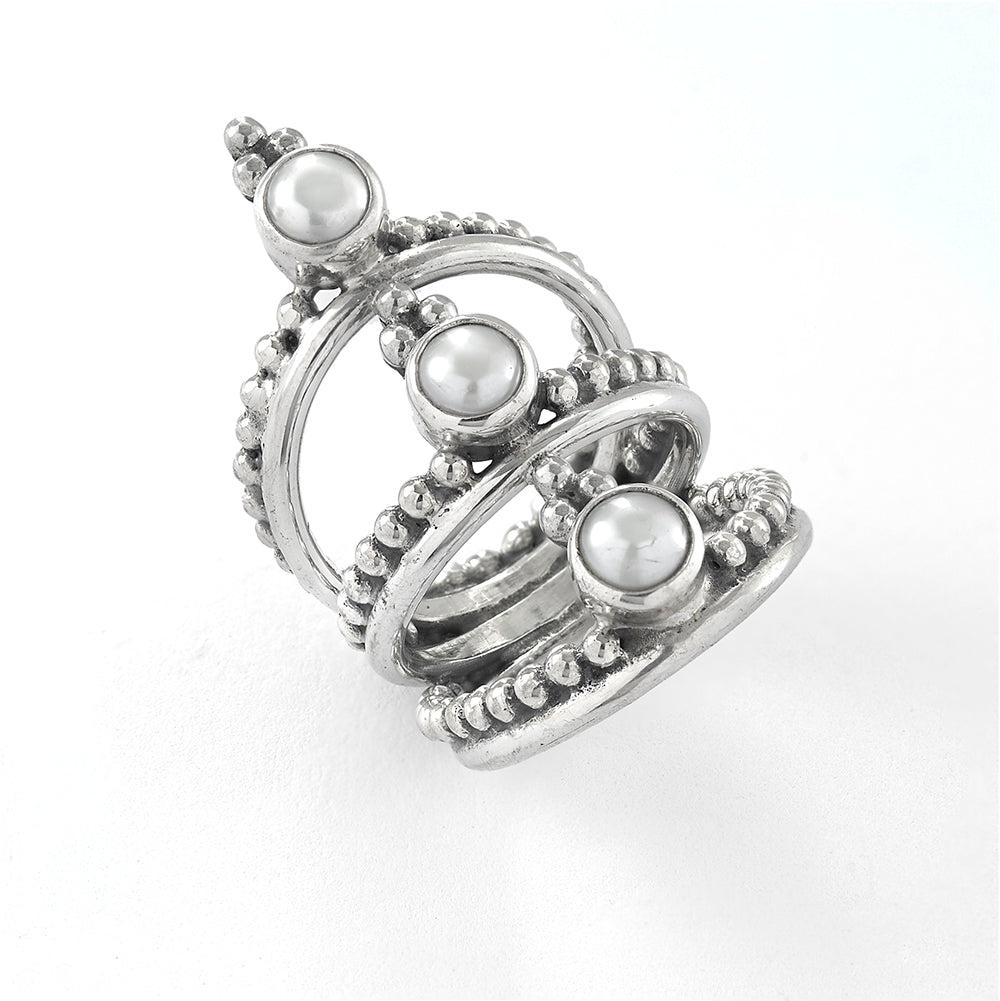 Layla Pearls Ring - Reva Jewellery