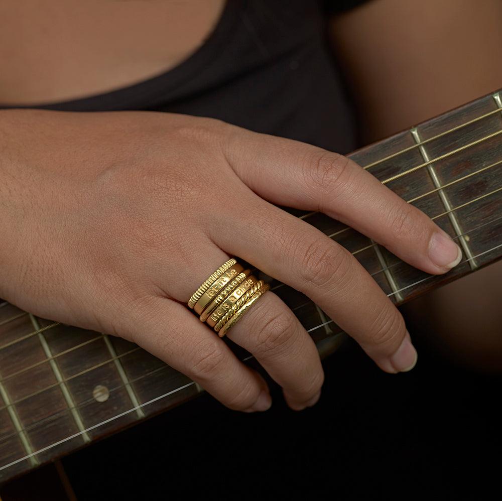Let It Be Stack Rings - Reva Jewellery
