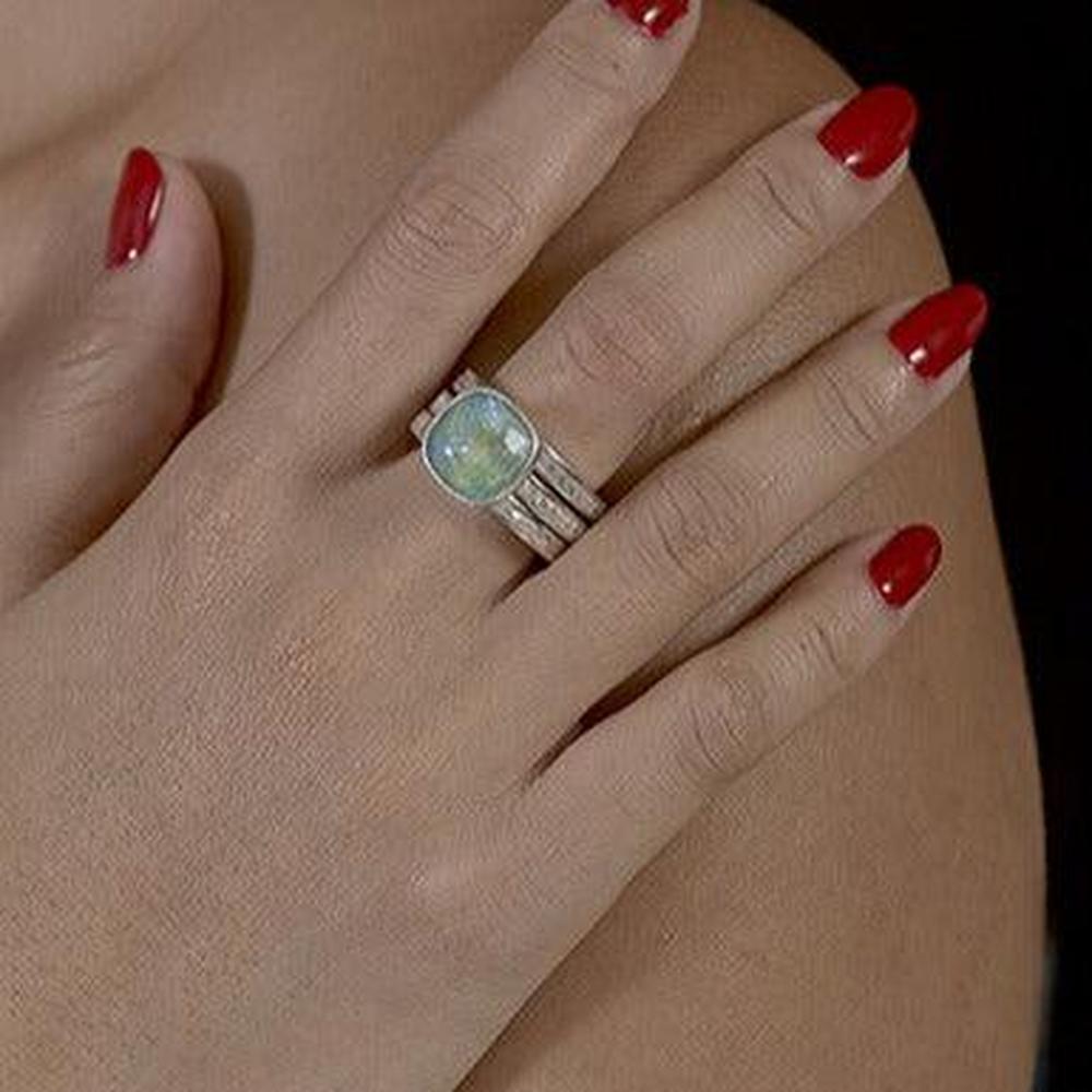 Agata Stack Rings - Reva Jewellery