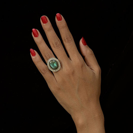 Ally Labradorite Ring - Reva Jewellery