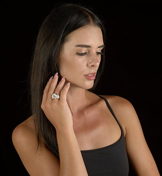 Atik Square Ring - Reva Jewellery