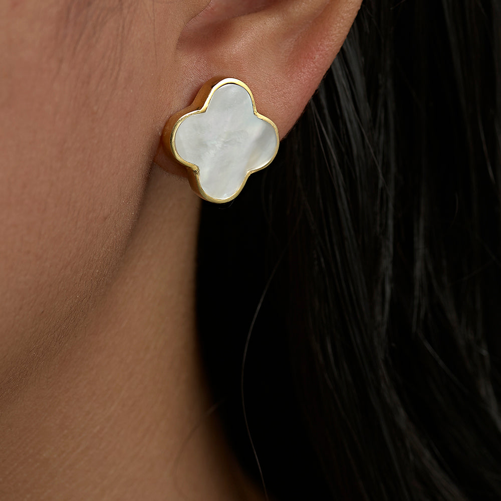 Clover Stud Earrings - Reva Jewellery