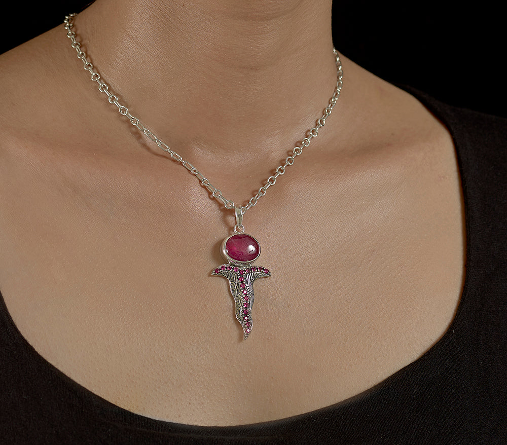 Keris Necklace Ruby - Reva Jewellery