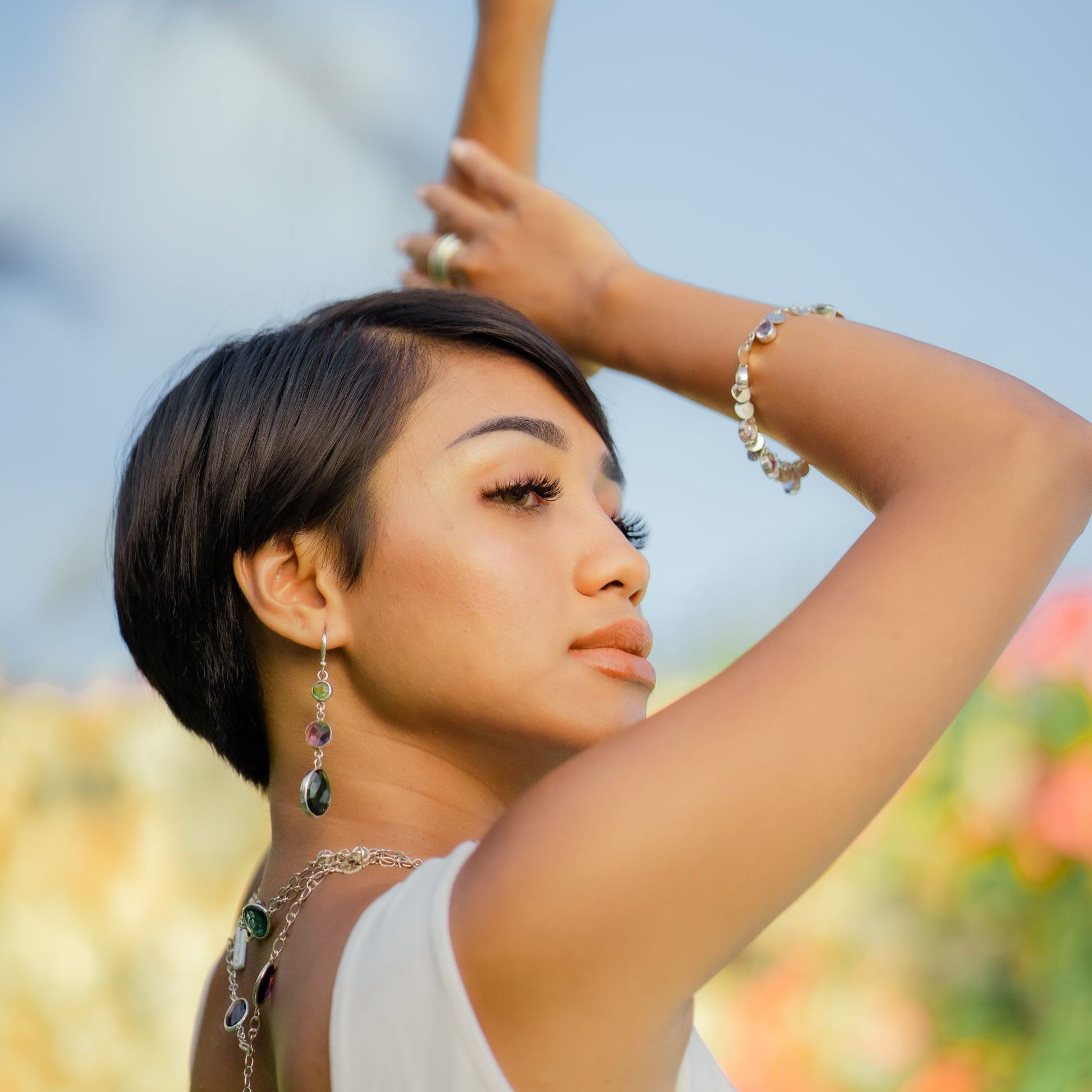 Ira Green quartz Earrings - Reva Jewellery