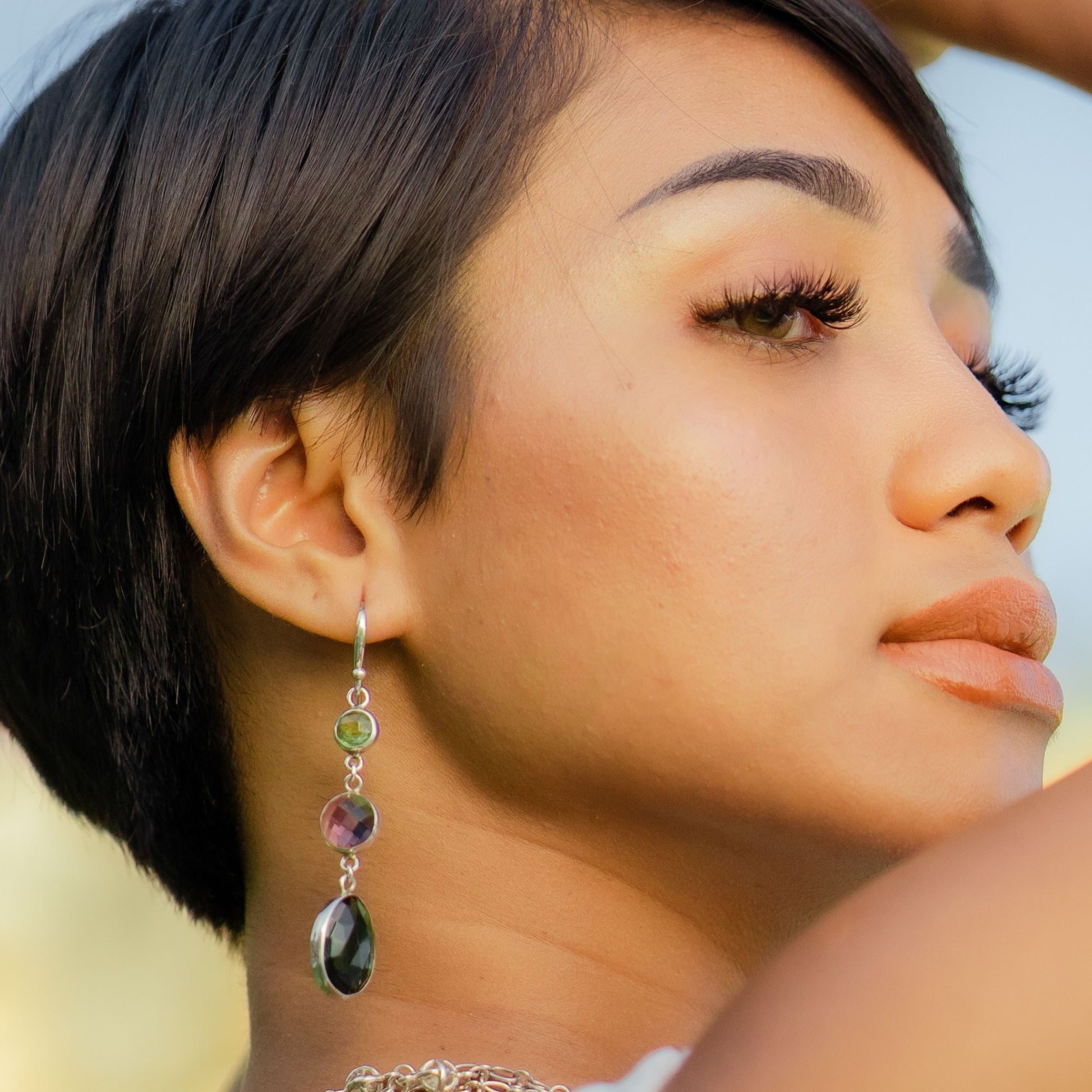 Ira Green quartz Earrings - Reva Jewellery