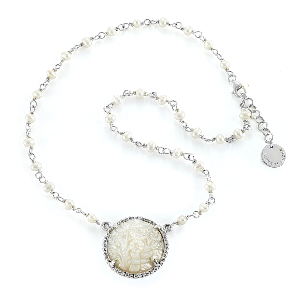 Jemma Butterfly Mother of Pearl Necklace - Reva Jewellery