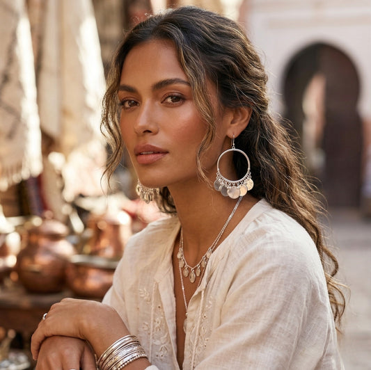 La Gitane Discs Earrings - Reva Jewellery