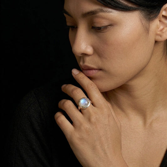 Malia Moonstone Ring - Reva Jewellery