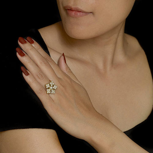 Nina Flower Ring - Reva Jewellery