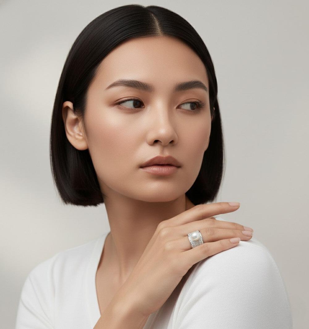 Serena Pearl Ring - Reva Jewellery