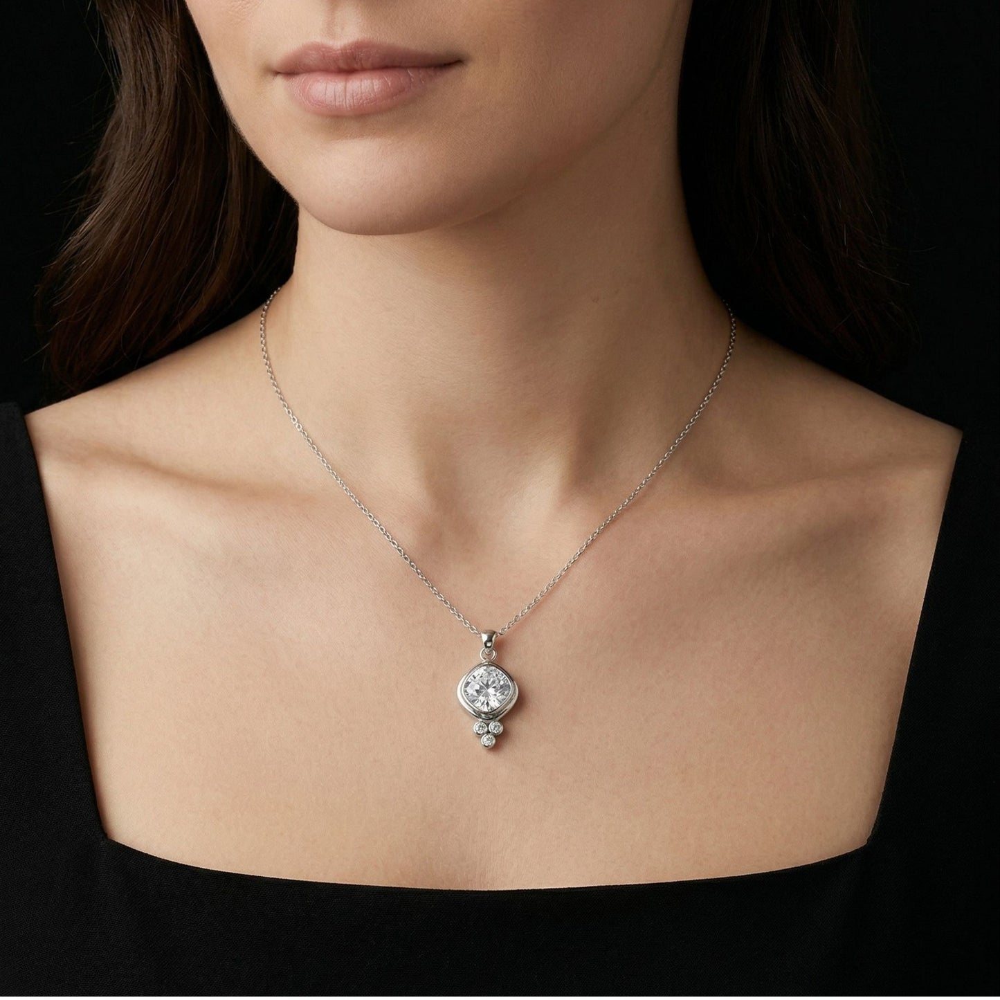 Three Little Stones Necklace - Reva Jewellery