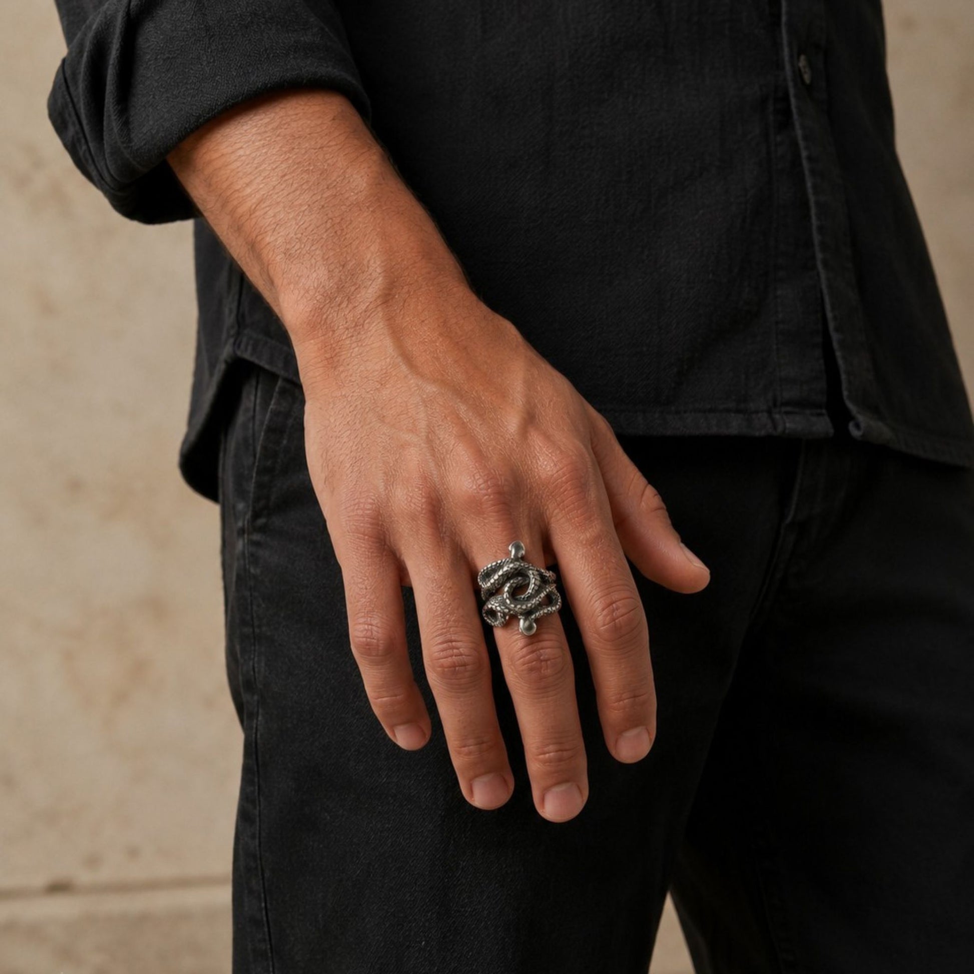 Twin Snake Ring - Reva Jewellery