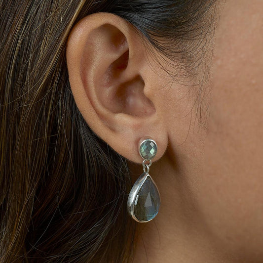 Ira Labradorite Earrings - Reva Jewellery