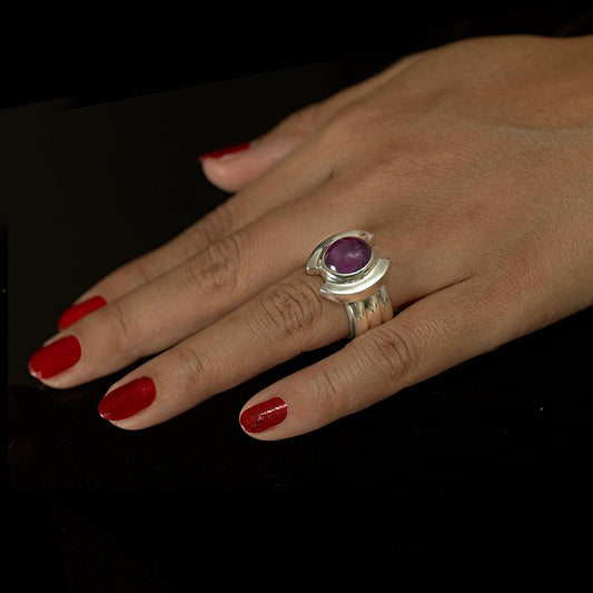 Atik Deco Amethyst Ring - Reva Jewellery