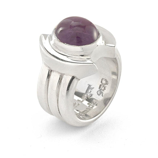 Atik Deco Amethyst Ring - Reva Jewellery