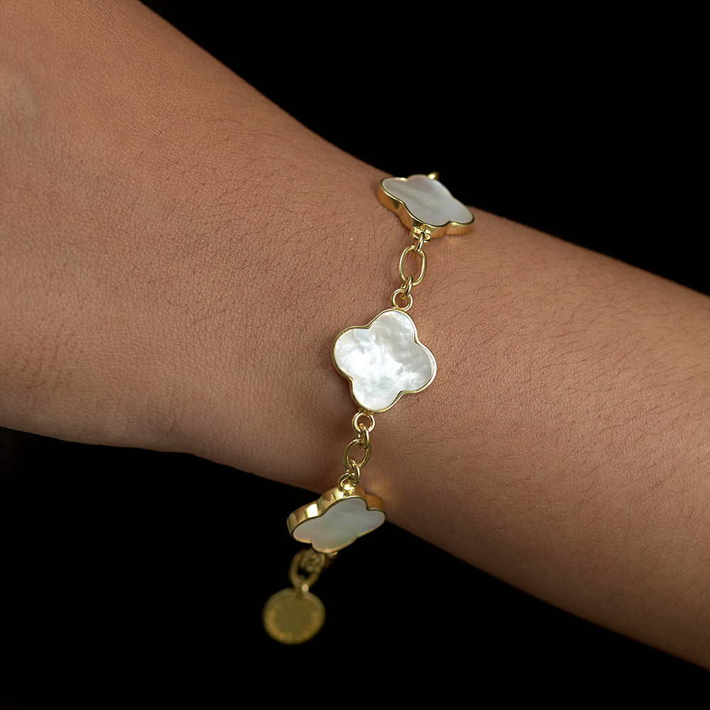 Clover Bracelet Vermeil - Reva Jewellery