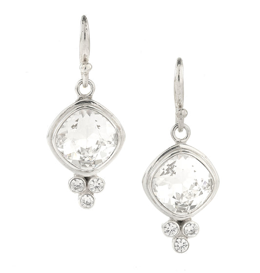 Three Little Stones Crystal Earrings - Reva Jewellery