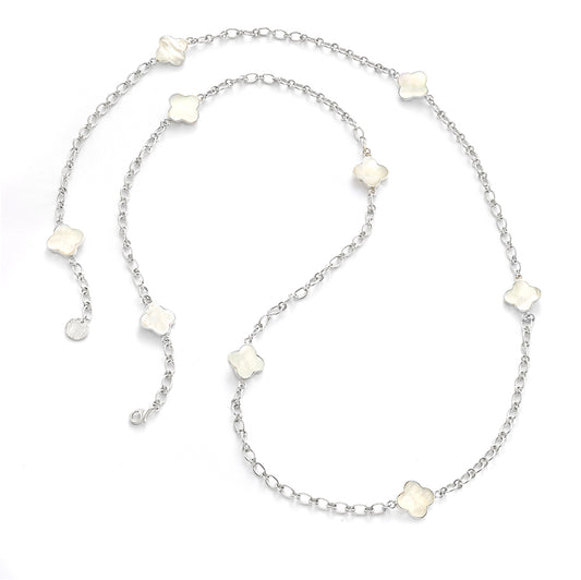 White Clover Chain Necklace - Reva Jewellery