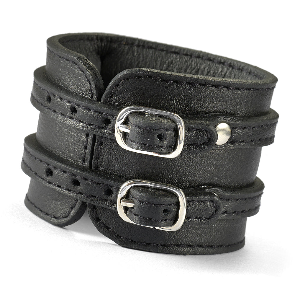 Double Strap Force Leather Bracelet - Reva Jewellery