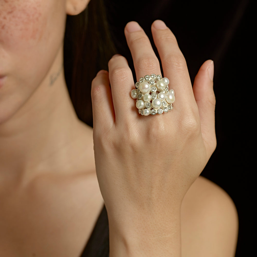 Maria Pearls Ring - Reva Jewellery