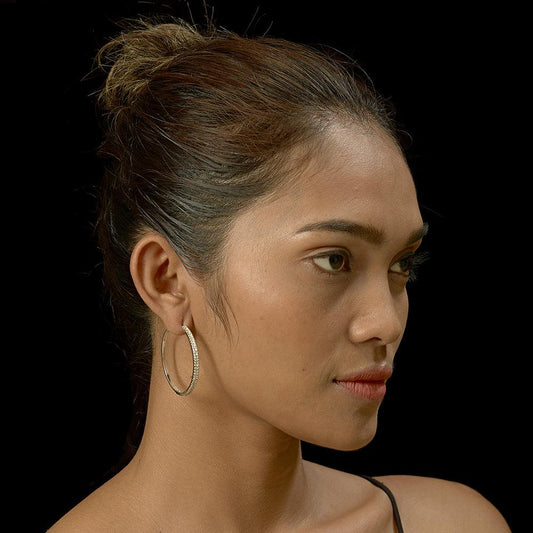 Hoop Pave Earrings - Reva Jewellery