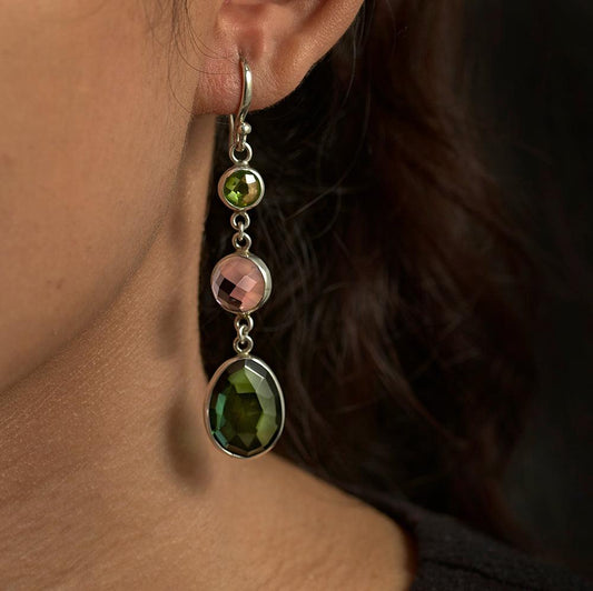 Ira Green quartz Earrings - Reva Jewellery