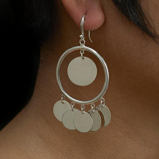 La Gitane Twin Disc Earrings - Reva Jewellery