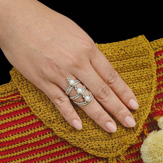 Layla Pearls Ring - Reva Jewellery