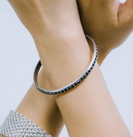 Pura Vida Black Bangle - Reva Jewellery