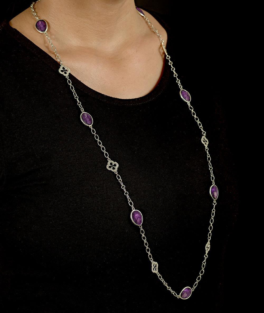 Ira Amethyst Necklace - Reva Jewellery